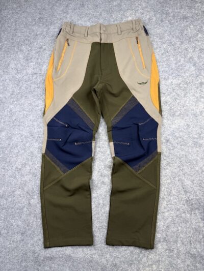 B.F. LOUTDOOR Technical Hiking Pants M Olive Green Navy Blue Outdoor Trekking Trousers
