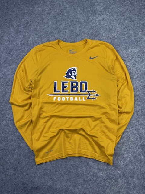 Nike Dri-FIT LEBO Football Graphic Long Sleeve T-Shirt XS/S Yellow