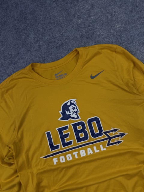 Nike Dri-FIT LEBO Football Graphic Long Sleeve T-Shirt XS/S Yellow Nike Dri-FIT LEBO Football Graphic Long Sleeve T-Shirt XS/S Yellow - Image 2
