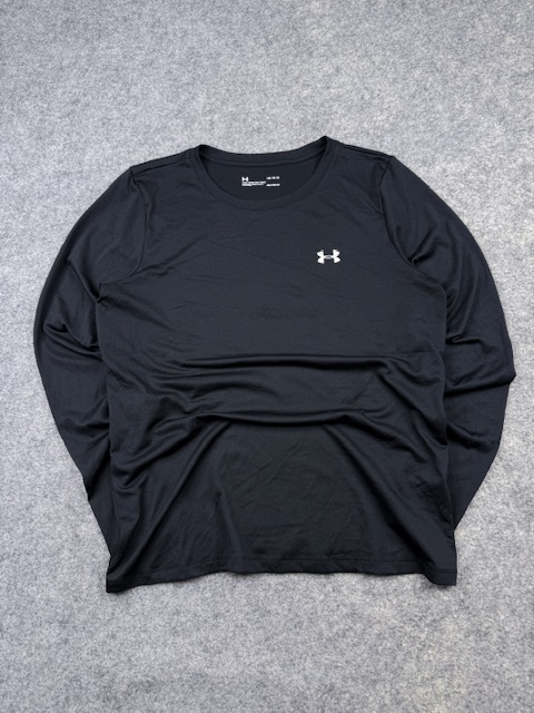 Under Armour HeatGear Loose Fit Long Sleeve T-Shirt L Black Performance