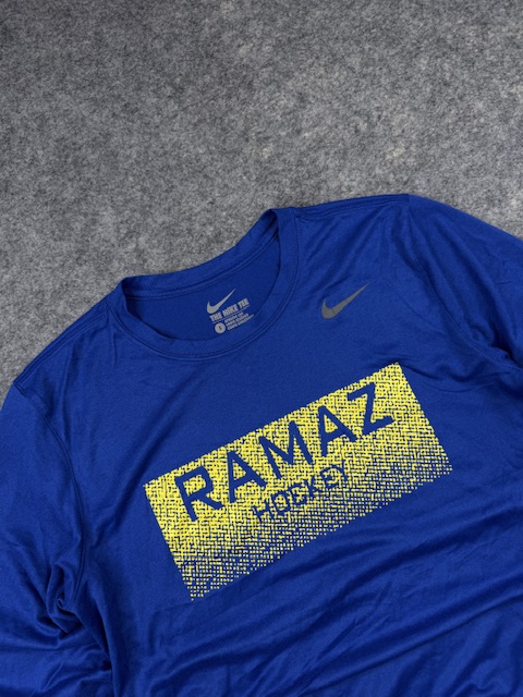 Nike Dri-FIT Ramaz Football Graphic Long Sleeve T-Shirt S Blue Nike Dri-FIT Ramaz Football Graphic Long Sleeve T-Shirt S Blue - Image 2