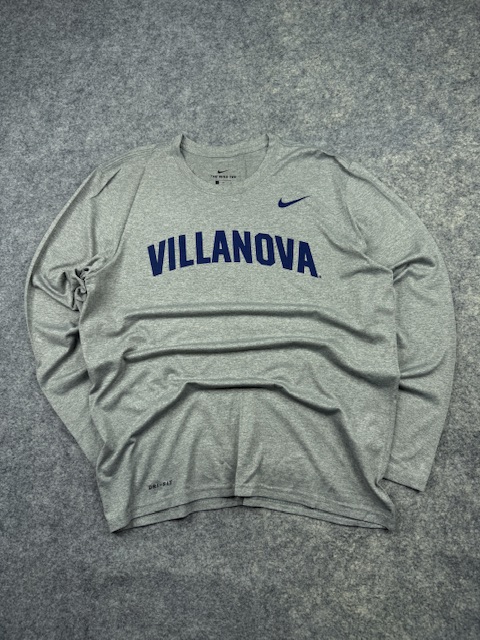 Nike Dri-FIT Villanova Graphic Long Sleeve T-Shirt L Grey