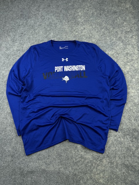 Under Armour HeatGear Port Washington Volleyball Long Sleeve T-Shirt L Blue