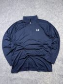 Under Armour HeatGear Quarter-Zip Athletic Top – Navy Blue L