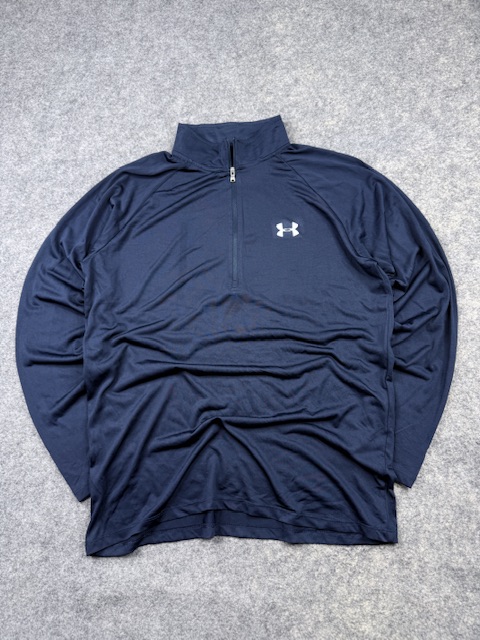 Under armour heatgear quarter-zip athletic top – navy blue l Under Armour HeatGear Quarter-Zip Athletic Top – Navy Blue L