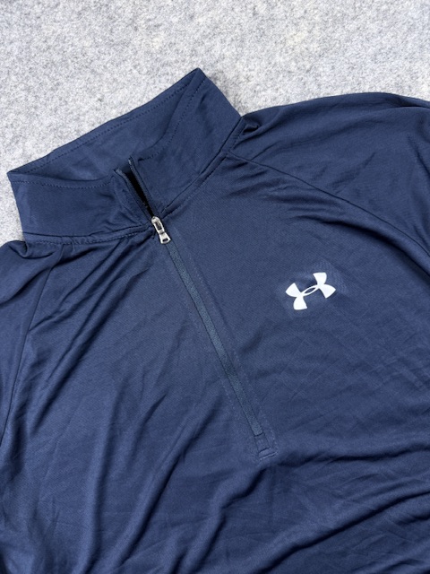 Under armour heatgear quarter-zip athletic top – navy blue l Under Armour HeatGear Quarter-Zip Athletic Top – Navy Blue L - Image 2