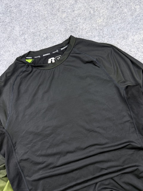 Russell athletic dripower 360 compression base layer – black & neon green Russell Athletic Dripower 360 Compression Base Layer – Black & Neon Green - Image 2
