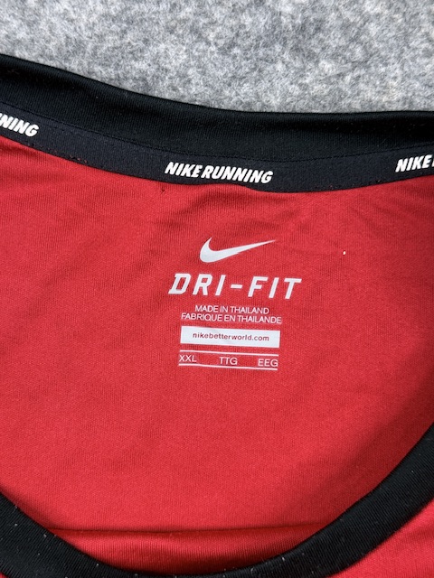Nike running dri-fit performance long sleeve – red/black | 3xl Nike Running Dri-FIT Performance Long Sleeve – Red/Black | 3XL - Image 3
