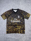 Real Madrid Adidas Third Football Shirt Black Gold Fly Emirates Jersey – M