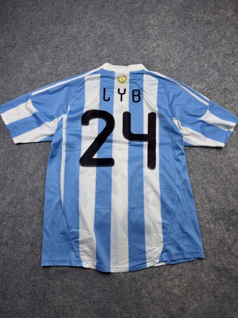 Argentina Adidas #24 Football Jersey Blue & White Size L/XL Argentina Adidas #24 Football Jersey Blue & White Size L/XL - Image 5