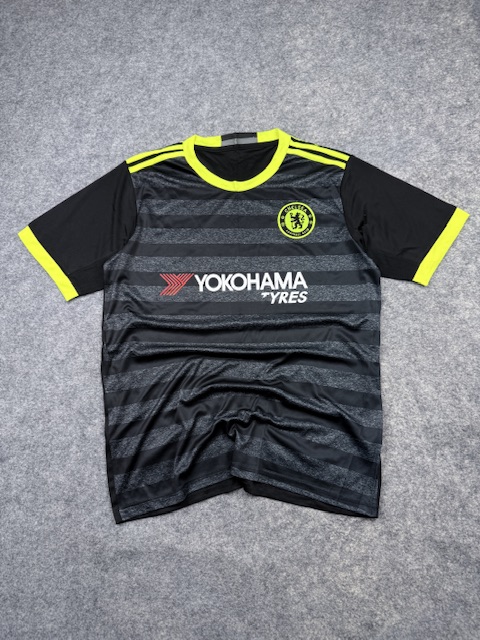 Chelsea FC Adidas Black & Neon Yellow Away Football Jersey Chelsea FC Adidas Black & Neon Yellow Away Football Jersey