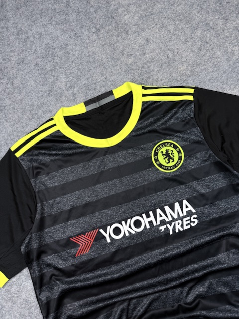 Chelsea FC Adidas Black & Neon Yellow Away Football Jersey Chelsea FC Adidas Black & Neon Yellow Away Football Jersey - Image 2