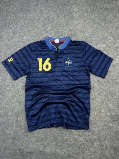 France Football Jersey #16 Vintage Blue Adidas Style Soccer Shirt Moderns Sports Wear XS/S