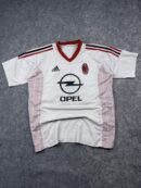 Vintage Adidas AC Milan Football Jersey White Opel Sponsor Kim K R #10 L