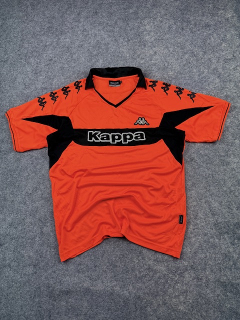 Kappa Orange & Black Football Jersey – L