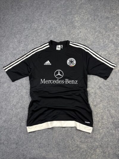 Vintage Adidas Germany Football Jersey Size M – Black Mercedes-Benz Soccer Shirt