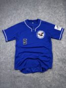 Blue Team Jabusim Baseball Jersey Size L – #5 Graphic Sports Tee