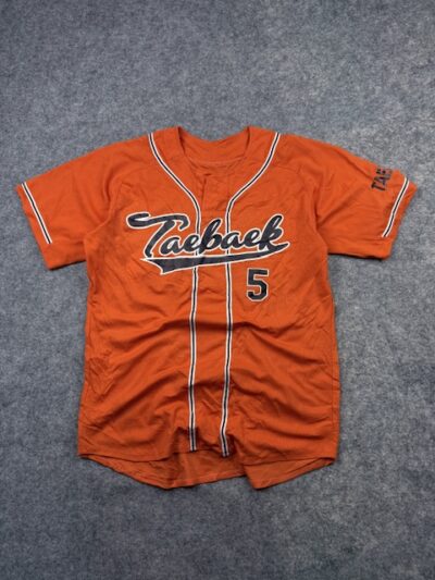 Orange Taeback Baseball Jersey Size M Oversized – #5 Sports Jersey