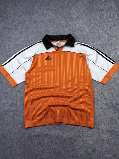Adidas Vintage Orange Sports Polo – L Vintage