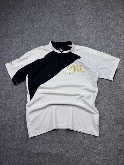 Mizuno Baseball Jersey L/XL White Navy Gold Mizuno Baseball Jersey L/XL White Navy Gold