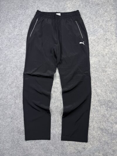 Puma Black Performance Track Pants – L/XL – Zip Pockets – Athletic Training Pants
