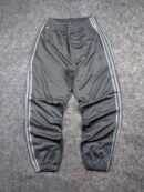 Adidas 3-Stripes Track Pants Grey Silver Training Joggers Sportswear S/M