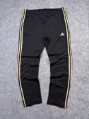Adidas Black Gold 3-Stripes Track Pants – Men’s L