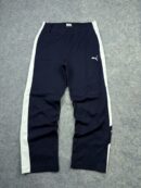 Puma Navy Blue & White Track Pants – Men’s L