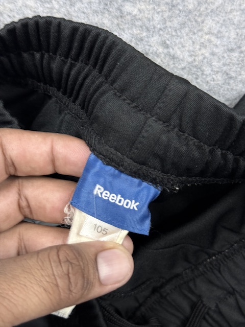 Reebok Black Track Pants with White Side Panels & Yellow Accents – XL Reebok Black Track Pants with White Side Panels & Yellow Accents – XL - Image 3