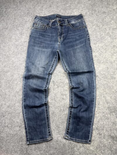 Authentic True Religion Ricky Slim Straight Denim Jeans - Medium Blue Wash | Size W32