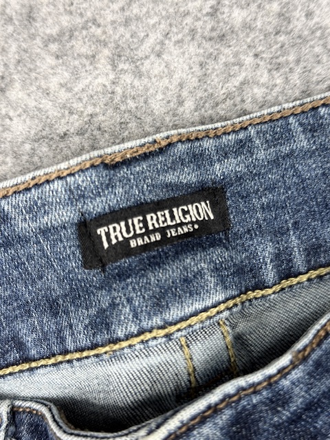 Authentic True Religion Ricky Slim Straight Denim Jeans - Medium Blue Wash | Size W32 Authentic True Religion Ricky Slim Straight Denim Jeans - Medium Blue Wash | Size W32 - Image 3
