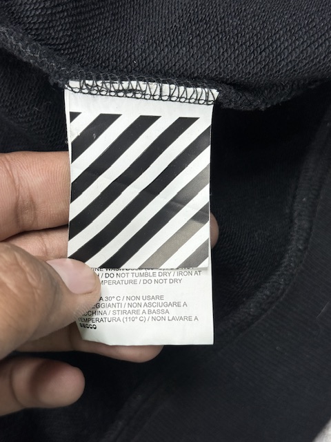 Authentic Off-White c/o Virgil Abloh SS19 Impressionism Arrow Zip-Up Hoodie - Black | Size L Authentic Off-White c/o Virgil Abloh SS19 Impressionism Arrow Zip-Up Hoodie - Black | Size L - Image 8