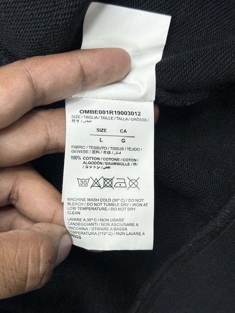 Authentic Off-White c/o Virgil Abloh SS19 Impressionism Arrow Zip-Up Hoodie - Black | Size L Authentic Off-White c/o Virgil Abloh SS19 Impressionism Arrow Zip-Up Hoodie - Black | Size L - Image 9