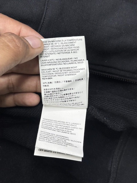 Authentic Off-White c/o Virgil Abloh SS19 Impressionism Arrow Zip-Up Hoodie - Black | Size L Authentic Off-White c/o Virgil Abloh SS19 Impressionism Arrow Zip-Up Hoodie - Black | Size L - Image 11