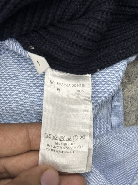 Authentic Thom Browne New York 4-Bar Stripe Layered Cardigan - Navy/Light Blue Authentic Thom Browne New York 4-Bar Stripe Layered Cardigan - Navy/Light Blue - Image 5