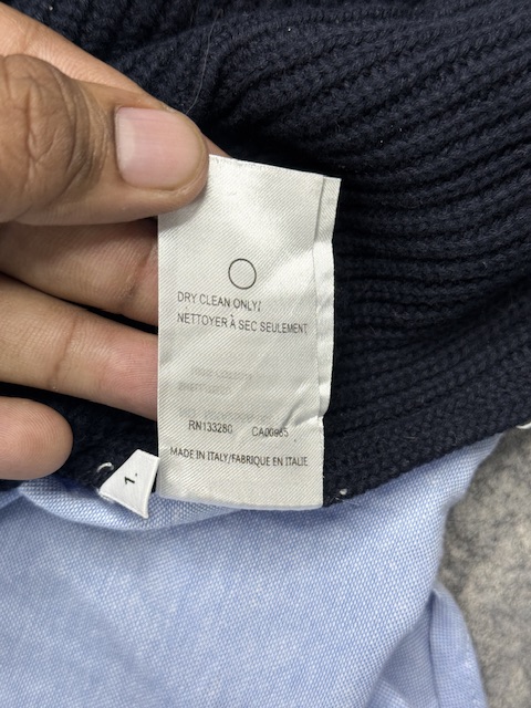 Authentic Thom Browne New York 4-Bar Stripe Layered Cardigan - Navy/Light Blue Authentic Thom Browne New York 4-Bar Stripe Layered Cardigan - Navy/Light Blue - Image 7