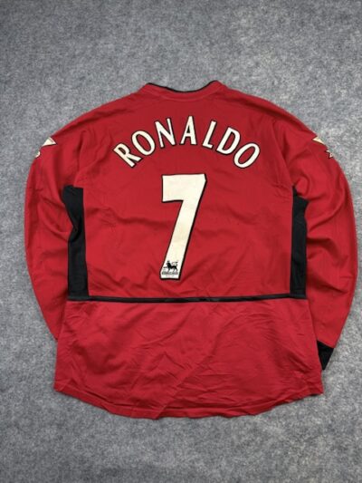 Authentic Nike Manchester United 2002-2004 Long Sleeve Home Jersey - Cristiano Ronaldo #7 | Size M