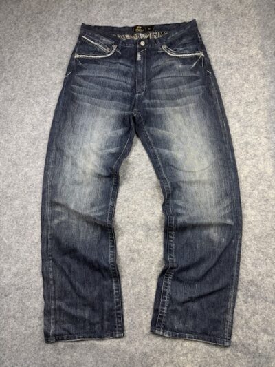 Akademiks Dark Blue 100% Cotton Denim Jeans – Waist 38”