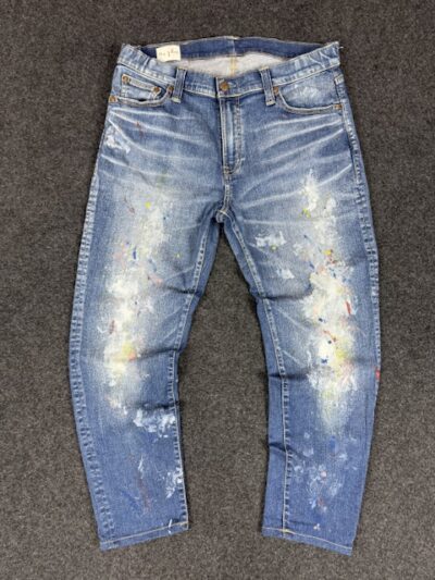 Authentic Pre-Loved Big John Paint Splatter Denim Jeans - Hand-Finished Vintage Wash | Size W32