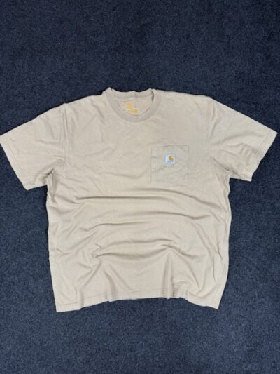Authentic Pre-Loved Carhartt Original Fit Pocket T-Shirt - Beige/Tan | Size L