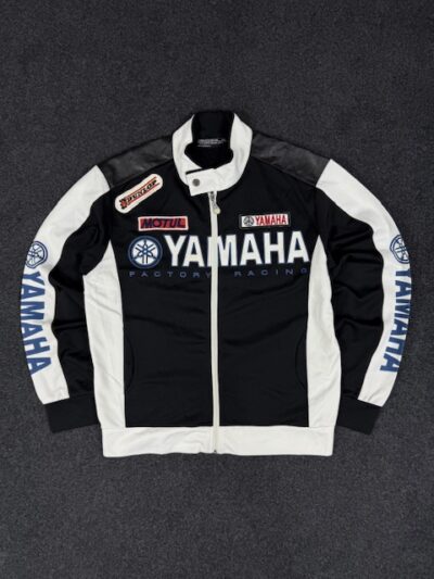 Authentic Pre-Loved Vintage Yamaha Factory Racing Motul Track Jacket - Black/White | Size M