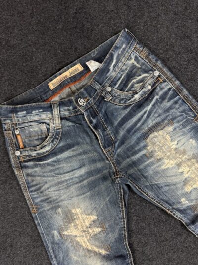 Authentic Pre-Loved Buckaroo Original Distressed Patchwork Jeans – Vintage Wash | Size W32