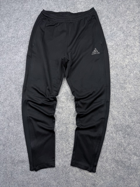 Adidas Track Pants | Black Performance Joggers | Tapered Fit with Ankle Zippers | M/L Adidas Track Pants | Black Performance Joggers | Tapered Fit with Ankle Zippers | M/L