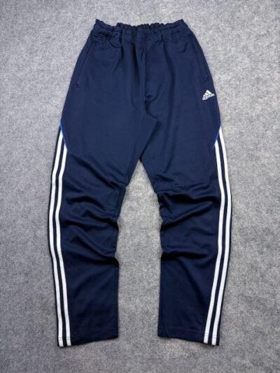 Adidas Navy Blue Track Pants | XL | White 3-Stripes | Zippered Legs
