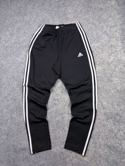 adidas Black 3-Stripes Track Pants – M/L