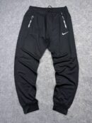 Nike Dri-FIT Black Training Joggers | Athletic Sports Track Pants with Zipper Pockets – Size L
