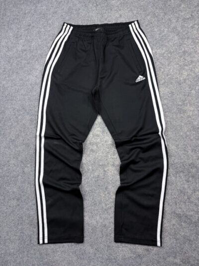 Adidas Black 3-Stripes Track Pants – Size L