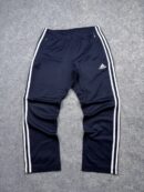 Adidas Navy Blue Track Pants | Size M/L | White 3-Stripes | Vintage Sportswear