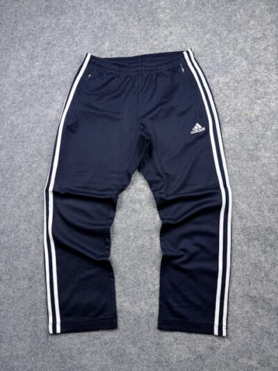 Adidas Navy Blue Track Pants | Size M/L | White 3-Stripes | Vintage Sportswear