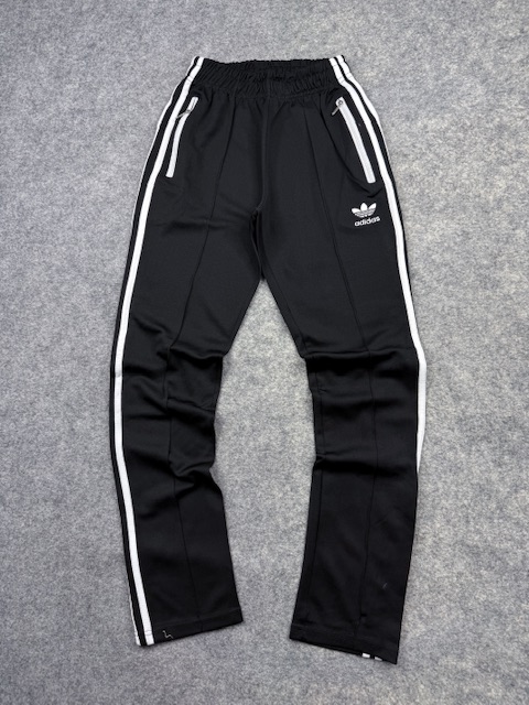 Adidas Black 3-Stripes Track Pants – Size S